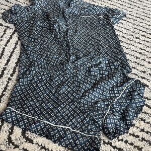 Eberjey Blue and White Floral Pajama Set